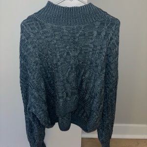 Blue Turtleneck Sweater
